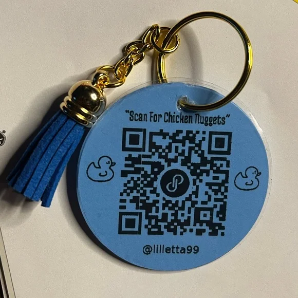 QR Code Keychain with Tassel Pick Your Color - Picture 11 of 17